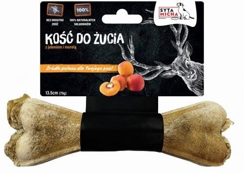 Syta Micha Kość do żucia dla psa z jeleniem i morelą