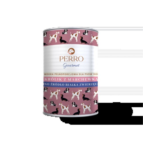 PERRO Gourmet Królik z marchewką karma mokra dla psów dorosłych 400g