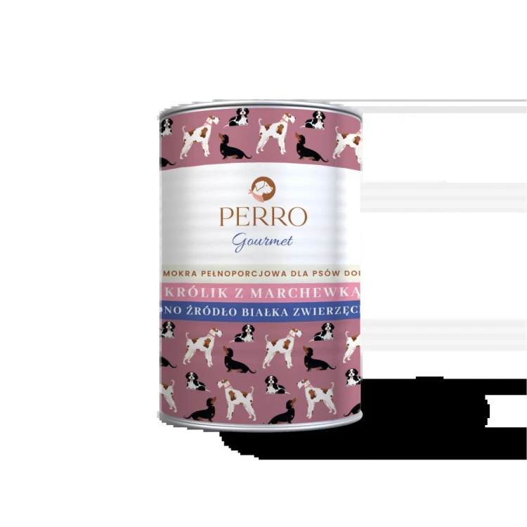 PERRO Gourmet Królik z marchewką karma mokra dla psów dorosłych 400g