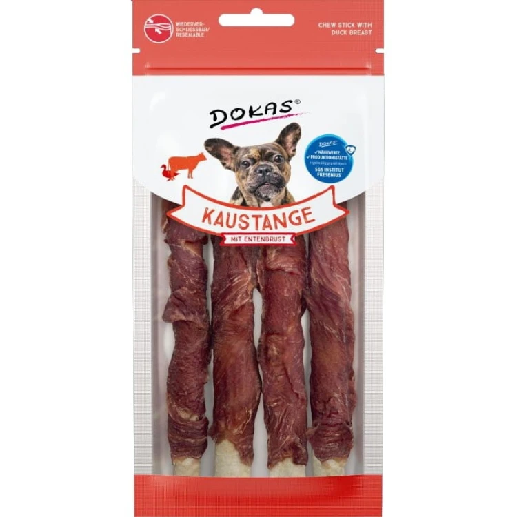 DOKAS Pałeczki z piersią kaczki 50 g – naturalny przysmak dla psa