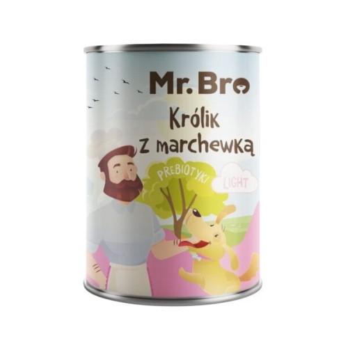 Mr. Bro LIGHT Królik z marchewką 400 g – monoproteinowa karma mokra dla psa