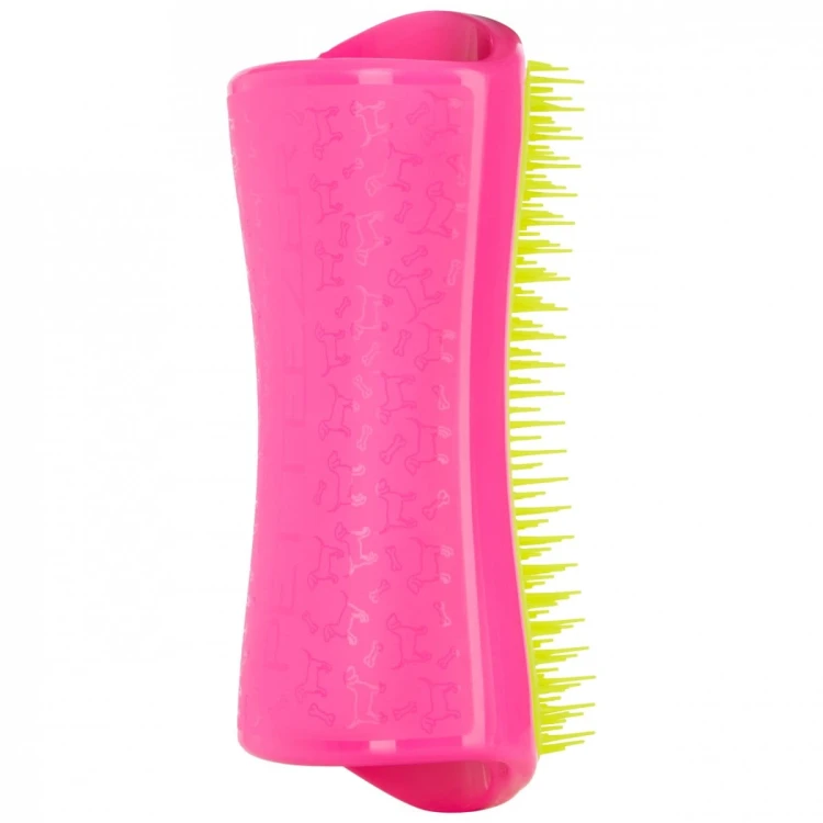 PET TEEZER szczotka do rozplątywania i pielęgnacji sierści rozmiar L żółto-różowa